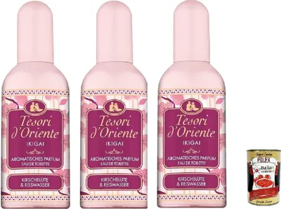 Produktbild von Tesori D'oriente Ikigai 100ml, Aromatisches Blumenparfüm 3x100ml + Italian Gourmet polpa 400gr