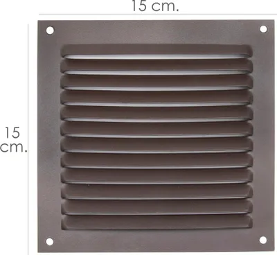 Immagine prodotto di Griglia di ventilazione da avvitare 15x15 cm. Alluminio color legno