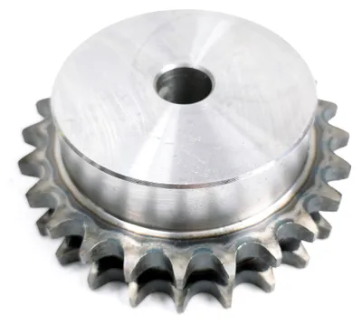 Image de Pignon 08B, 24 dents, avec moyeu, trempé, P : 12,7, 1/2″, à deux rangées