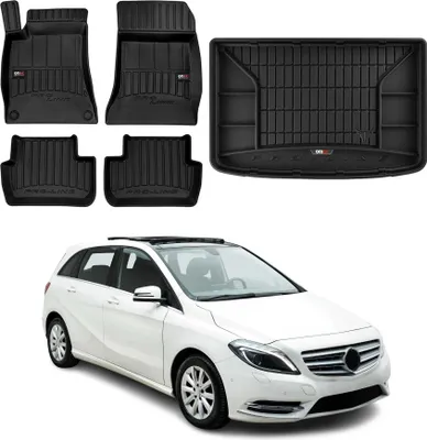 Image de Kit Tapis de Sol et Coffre pour Mercedes Classe A W176 2012-2018 TPE Noir