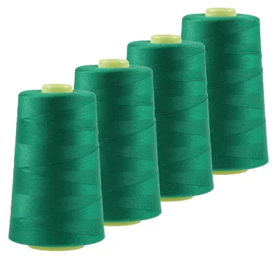 4 x 4572m Overlockgarn Nähgarn Polyester Overlock Garn smaragdgrün