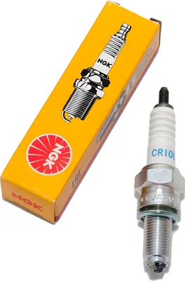 Zdjęcie produktu dla Świeca zapłonowa NGK CR10EK z tłumieniem zakłóceń, długość 19,0 mm, gwint Ø 10,0 mm, sześciokąt 16,0 mm, 2-masowa elektroda, odstęp między elektrodami 0,75 mm, wartość cieplna 10, 2360