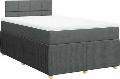 Produktbild von vidaXL Boxspringbett mit Matratze Dunkelgrau 120x200 cm Stoff