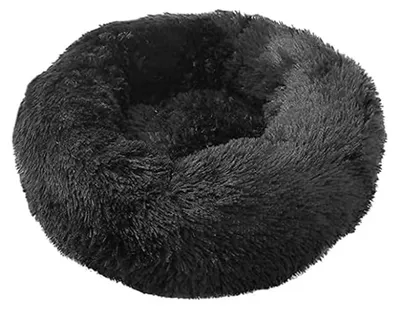 Produktbild von Solidchoice - Runde, gepolsterte Katzenbett, 50 x 50 cm, für Haustiere, Schwarz