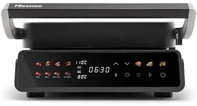 Zdjęcie produktu dla Hisense HCG2000D, Czarny, Srebrny, Metal, Prostokątny, Dotyk, 230 °C, Ruszt + patelnia