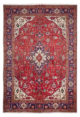 Produktbild von Authentischer orientalischer Teppich, handgeknüpft, Wolle und Seide, TABRIZ C