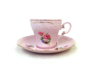 Produktbild von Růžový porcelán, šálek s podšálkem, Ela 150 ml