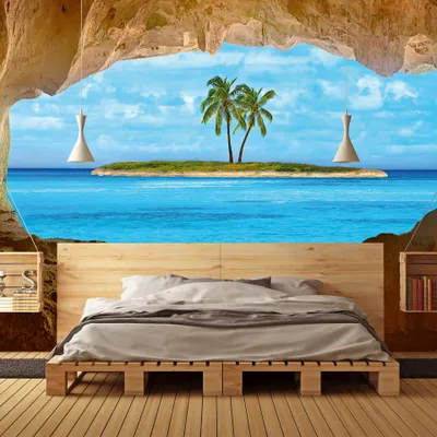 Produktbild von A.S. Création Vlies Fototapete Fensterblick Paradise DD119001 Palmen Designwalls