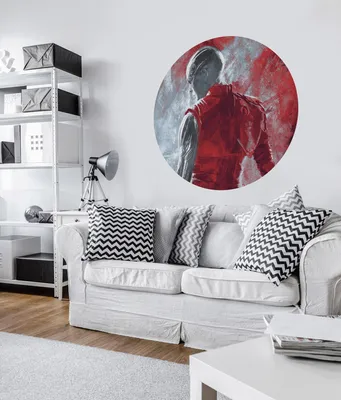 Produktbild von Komar Vlies Fototapete rund und selbstklebend "Avengers Painting Nebula" - Größe: 128 x 128 cm (Breite x Höhe) - 1 Stück