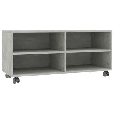 Produktbild von TV-Schrank mit Rollen Betongrau 90x35x35 cm Holzwerkstoff