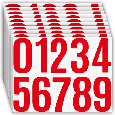Image de Autocollants numérotés, adhésifs, 10 cm, 100 pièces, résistants aux intempéries, pour numéro de maison