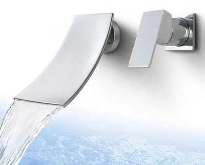 Wandarmatur Wasserfall Waschtisch Einhebelmischer Chrom
