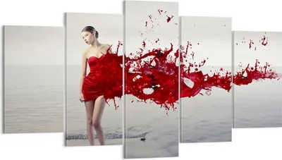 Produktbild von Bild auf Leinwand - Leinwandbild - Weiblich modell posieren nackt - 160x85cm - Wand Bild - Wanddeko - Leinwanddruck - Bilder - Kunstdruck - Wanddekoration - Leinwand bilder - Wandkunst - EA160x85-2633