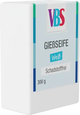 Produktbild von VBS Gießseife, weiße Glycerinseife, 300 g für die Herstellung eigener Seifen