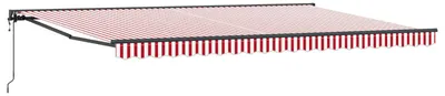 Image de Cadre d'auvent Rouge et Blanc 500 × 300 cm