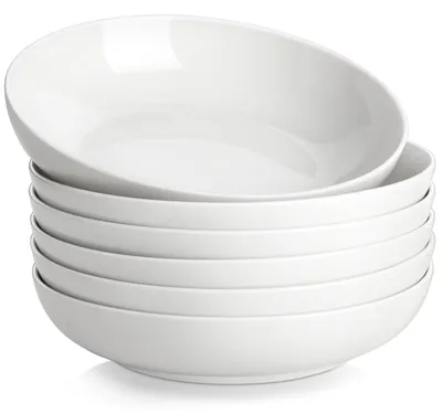 Pasta-Schalen-Set, 6er, 1250 ml, Keramik, 22,5 cm, spülmaschinengeeignet