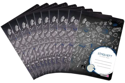 Produktbild von Landré Schulheft A4, 32 Blatt, Lineatur 2, liniert, 10 Stück