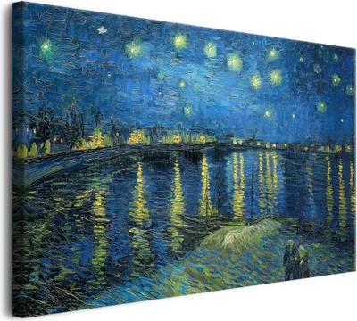 Obrázek produktu pro Reprodukční obraz na plátně pro obývací pokoj Hvězdná noc 80x120cm