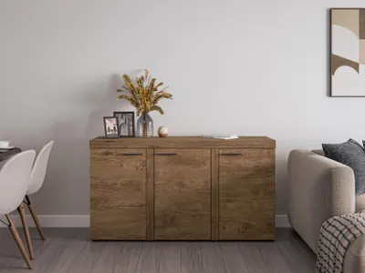 Image de AX LIVING Buffet Salon Spacoro 3 places - Style moderne et chêne Lefkas