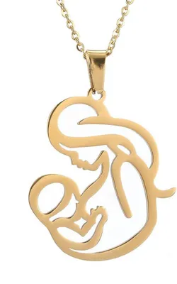 Produktbild von Mutter Geschenk Mama Kette Lebensbaum Anhänger Golden Silber 45+5cm