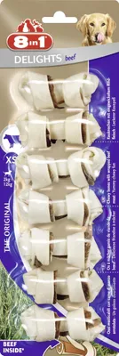 Produktbild von 8in1 Beef Bones XS, Snacks, Hund, Adult, Rind, 84 g, Gluten-frei