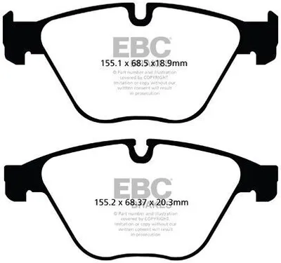 Produktbild von EBC Brakes Bremsbeläge Satz Vorne Bremsklötze für BMW 5 Touring (F11) DP42103R