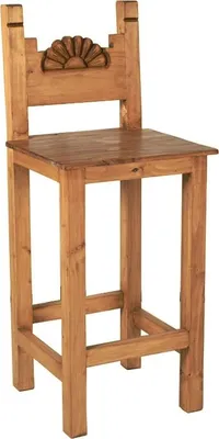 Produktbild von MiaMöbel Barhocker Mexico Möbel 50x105x45 cm Landhausstil Massivholz Pinie Honig