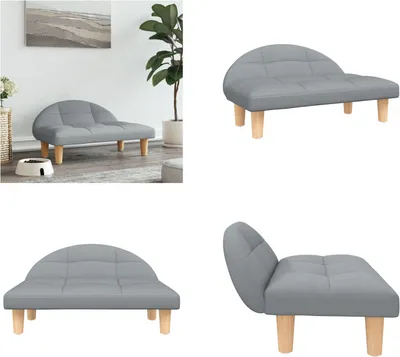 Produktbild von vidaXL Hundebett Hellgrau 70x52x30 cm Stoff - Hundebett - Hundebetten - Hundesofa - Haustiersofa