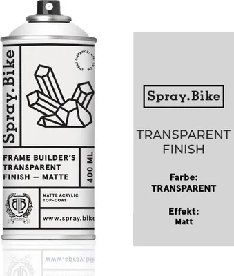 Produktbild von Fahrrad Lack Spray - Klarlack transparenter Finisher 400ml matter Look