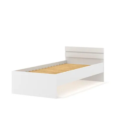 Imagen del producto de Cama juvenil Bett MAJA, 90x200 cm, color blanco mate, con marco