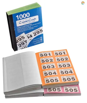 Immagine prodotto di Blocchi numerici CombiCraft da 1 a 1000 - numeri guardaroba - numeri doppi - 6 libretti