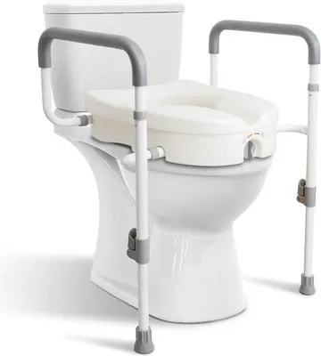 Produktbild von Erhöhte Toilettensitz mit Handgriffen - Sicherheit und Komfort für Senioren