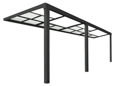 Produktbild von HOME DELUXE - Terrassenüberdachung SOLIS DELUXE - 579 x 295 x 233 / 272 cm - inkl. Schiebedachfunktion - inkl. Hohlkammerplatten, Montagematererial I Pergola Überdachung Terrassendach