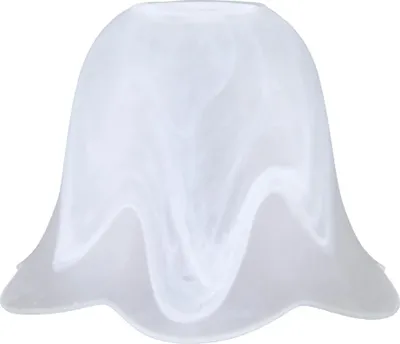 Image de Verre de lampe Blanc Forme de fleur Ø 150mm Verre de rechange Verre de lampe Verre d'albâtre E27