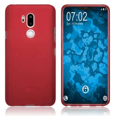 Produktbild von PhoneNatic Case kompatibel mit LG G7 ThinQ - rot Silikon Hülle matt Cover