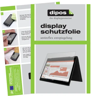 Produktbild von 2x Schutzfolie für Lenovo Yoga X390 13.3 Zoll matt Displayschutzfolie Folie Display Schutz dipos