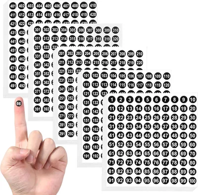 Productafbeelding van Zelfklevende - 1-500 - 75 vellen - - 15 sets 1 cm - Zelfklevende kleine inventarisstickers voor kantoren - Kluisjeshuis - Classificatie (7500 stuks