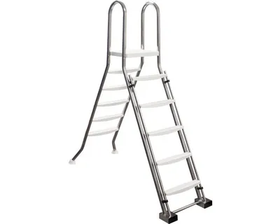 Produktbild von Sicherheits-Poolleiter Edelstahl für Hochbecken mit 150 cm höhe