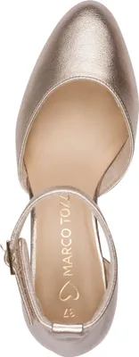 Produktbild von MARCO TOZZI Damen Pumps offene Riemchenpumps mit Blockabsatz 2-24400-46, Größe:41 EU, Farbe:Silber