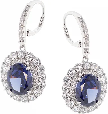 Produktbild von Golders Ohrhänger aus 925 Silber mit blauen und farblosen Zirkonia