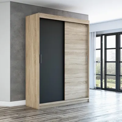 Produktbild von Schwebetürenschrank, 2-türig Schrank 160 cm mit Spiegel PAX