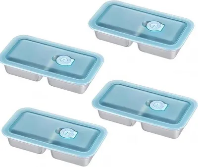 Obrázek produktu pro Malé cestovní nádoby z nerezové oceli – 20 × 10,5 × 4 cm