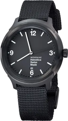 Produktbild von Mondaine Herren Uhr Helvetica No1 Bold Armbanduhr MH1.B1221.NB Textil