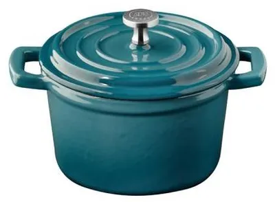 Produktbild von APS 88333 Mini-Serviertopf mit Deckel 5 STARS - Gusseisen emailliert, 0,45 Liter, rot, induktionsgeeignet