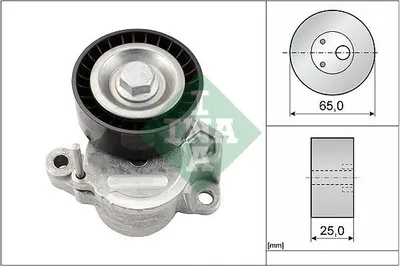 Produktbild von INA 534 0625 10 Spannarm Keilrippenriemen Ø65mm für VW Polo Schrägheck (6R1, 6C1) für SEAT Ibiza IV Schrägheck (6J5, 6P1) für AUDI A1 Sportback