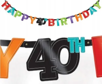 Produktbild von Banner - Aufschrift zum 40. Geburtstag, 213 cm, 1 Stk.
