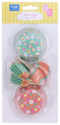 Cupcake-Förmchen & Eier-Topper Set, 24-teilig, Ostern