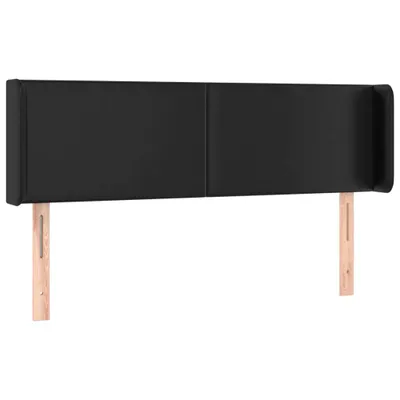 Produktbild von vidaXL Kopfteil mit Ohren Schwarz 147x16x78/88 cm Kunstleder