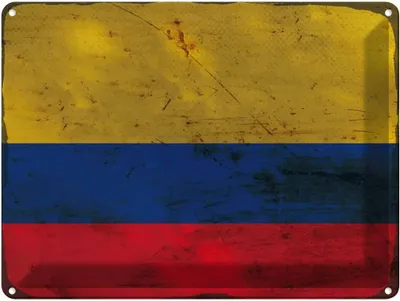 Produktbild von vianmo Blechschild 30x40 cm Kolumbien Colombia Flagge Fahne Wappen