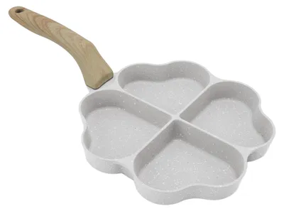 Imagen del producto de Sartén para tortillas de 4 huevos - Sartén para huevos - Recubrimiento antiadherente - Aleación de aluminio - Mango de 15,5 cm - Calentamiento uniforme - Sartén para huevos